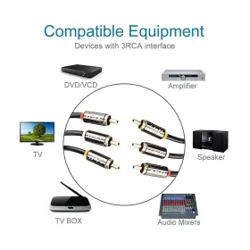 313104778721 AUDIO Video Rca Cable Male Stereo Comp #3