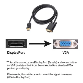 DPVGA4K TECH LEAF Display Port Vga Cable Converter Dp Male #2