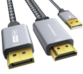 RH-H2PM-1 TECHTOBOX Hdmi Displayport Cable Braided High