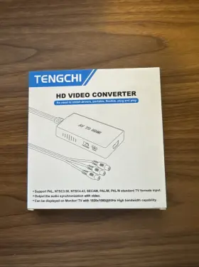 Tengchi 313110229293 Rca To Hdmi Converter Adapter Support 1080p Pal/ntsc Ps2 Wii Vcr