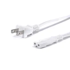 The Cimple Co Cmp-pwr-pol-wht-8f Polarized 2 Prong Power Cord With Copper Wire 8 Feet White