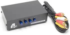 The Cimple Co Cmp-swtch-rca-4w-blk-kit Video Switcher 4-way A/v Switch Rca Retro Game Consoles 4 Inpu