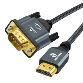 HD-207-1.0M THSUCORDS Hdmi Vga Cable Braided Male HD-207-1.0M THSUCORDS Hdmi Vga Cable Braided Male