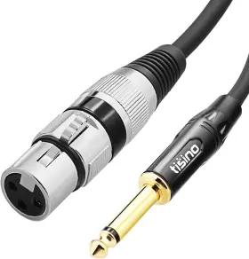 Tisino Tsn9521 Female Xlr To 1/4 6.35mm Ts Mono Jack Unbalanced 20 Feet Black Tisino Tsn9521 Female Xlr To 1/4 6.35mm Ts Mono Jack Unbalanced 20 Feet Black