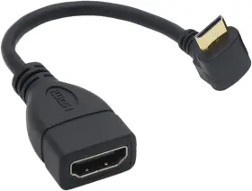 744110258370 TIVID Right Angle Mini Hdmi Adapter Male Female