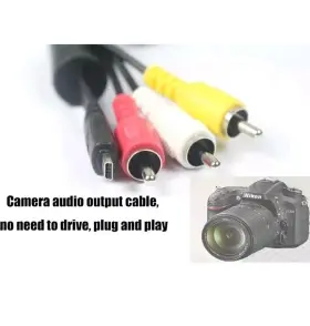 300692621744 TOBYSOME Cord Audio Video Tv Cable Mini Nikon #2