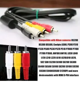 300692621744 TOBYSOME Cord Audio Video Tv Cable Mini Nikon #3
