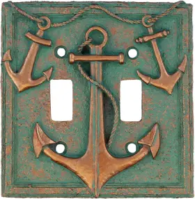 098614711603 TOP BRASS Nautical Anchor Rope Electrical Cover