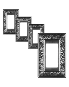Treewell Tmbp14c 4-pack Decorator Outlet Cover Plate 1 4pk Antique Silver