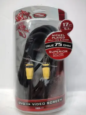 Tsunami V950-17 Video Cable 17 Ft Rca Dvd - Screen