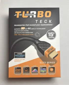 609728451356 TURBO TECK Hdmi Braided Cable Micro Adapter
