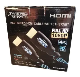 Twisted Veins 2achb10 Hdmi Cable 10ft Premium Cord Type High Speed With Ethernet Twisted Veins 2achb10 Hdmi Cable 10ft Premium Cord Type High Speed With Ethernet