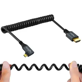 Twozoh 707025331866 Right Angled Coiled Micro Hdmi To Cable Cable