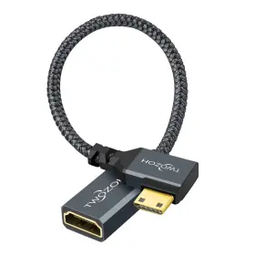 Twozoh Hd-005-afc-r Mini Hdmi To Adapter Cable 0.6ft Nylon Right Angled Twozoh Hd-005-afc-r Mini Hdmi To Adapter Cable 0.6ft Nylon Right Angled