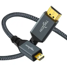 HD-007-10M TWOZOH Micro Hdmi Cable Braided Gopro Raspberry Pi
