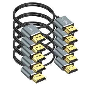 Twozoh Hd-054-5.0m Slim 4k Long Hdmi Cable 15ft 5 Pack Ultra Thin And Flexible Skinny To Hdm