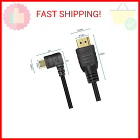 711463103633 UCEC Mini Hdmi Cable Right Angled Coiled Adapter #2