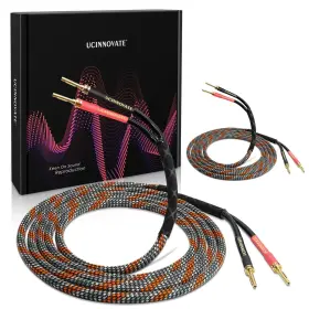 Ucinnovate Cable3100772 Bi-wire Speaker Cables 2 Pack Ofc 9.8ft Home Theater Premium Ucinnovate Cable3100772 Bi-wire Speaker Cables 2 Pack Ofc 9.8ft Home Theater Premium
