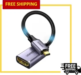 Ugreen 10553 Micro Hdmi Male To Female Adapter Supports 4k 3d 1080p 0.8ft