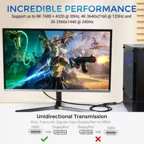 616320248031 UPTAB Hdmi Displayport Adapter Dp Xbox