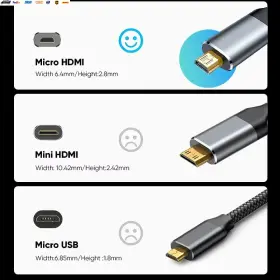 744110652185 USA-VIRALFINDS Nierbo Micro Hdmi Cable Male Cord #2