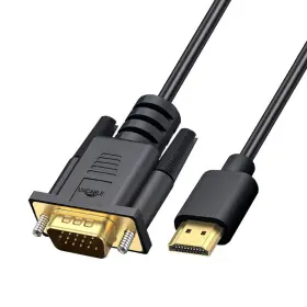 752859133407 UV-CABLE Hdmi Vga Adapter Goldplated Feet Male