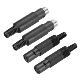 Uxcell 683867966179 2 Set S-video Din Mini Socket 8 Pin Ps/2 Male And Female Plug