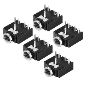 Uxcell 714998655462 3.5 Mm Audio Jack Connector Pcb Mount Female Socket 5 Pin Pj-307 5pcs