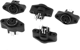 A13100900UX0004 UXCELL Mini Din Pin Female Video Connector