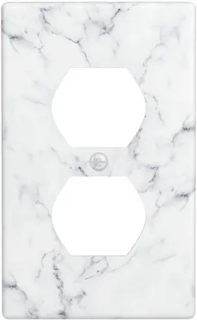 MARBLEPLATE0313 UYEUGV Marble Print Duplex Outlet Covers