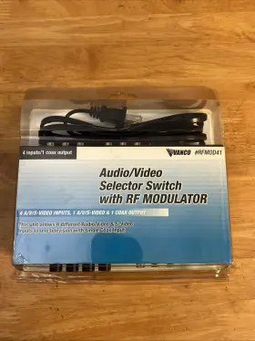 Vanco 741835046213 Audio/video Selector Switch With Rf Modulator - Model #rfm0d41