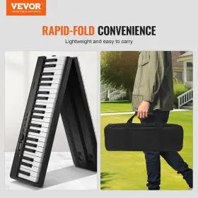 197988221043 VEVOR Key Folding Keyboard Piano Bluetooth Midi #2