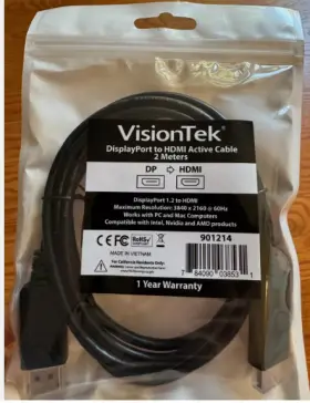 Visiontek 901215 Mini Displayport To Hdmi 2.0 Active Cable M/m 4k 60hz -