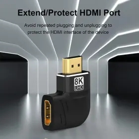HDMI-LF8K WARMSTOR Pack Male Female Adapter Connector Left #3