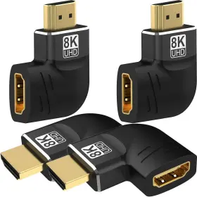HDMI-LF8K WARMSTOR Pack Male Female Adapter Connector Left