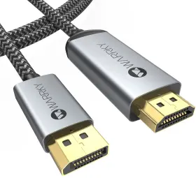 Warrky 769638630767 4k Displayport To Hdmi Cable Adapter10ft Aluminum Shell Nylon Braided Hig