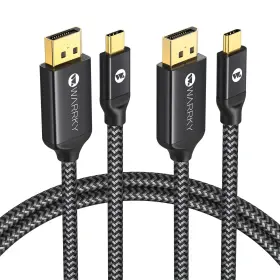 Warrky Warrky-av-cd14 Usb C To Displayport Cable 8k 60hz 4k 240/144hz 6ft 2pack - Open Box Warrky Warrky-av-cd14 Usb C To Displayport Cable 8k 60hz 4k 240/144hz 6ft 2pack - Open Box