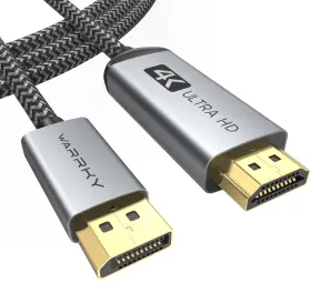 WARRKY-AV-DH14 WARRKY Displayport Hdmi Cable Adapter Braided