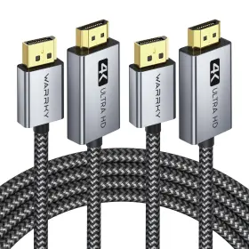 Warrky Warrky-av-dh16 4k Displayport To Hdmi Cable Adapter 6ft 2 Pack Aluminum Shell Nylon Braid Warrky Warrky-av-dh16 4k Displayport To Hdmi Cable Adapter 6ft 2 Pack Aluminum Shell Nylon Braid