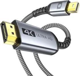 Warrky Warrky-av-mh11 4k Mini Displayport To Hdmi Cable 30hz Aluminum Shell Nylon Braided Warrky Warrky-av-mh11 4k Mini Displayport To Hdmi Cable 30hz Aluminum Shell Nylon Braided