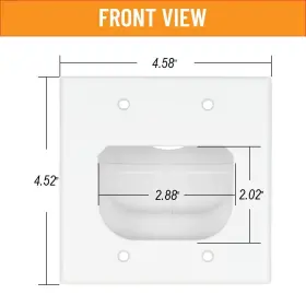 713325254279 WI4YOU Recessed Recess Voltage Cable Wall Plate #2