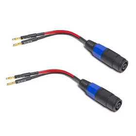 21038 WJSTN Banana Plugs Speakon Speaker Adapter Ftredft