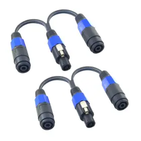 Q-2038 WJSTN Speakon Splitter Cable Male Female Speaker
