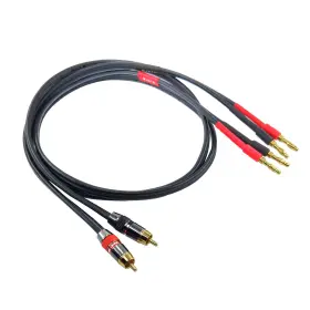 W002-6 WJSTN Banana Plug Rca Speaker Cable