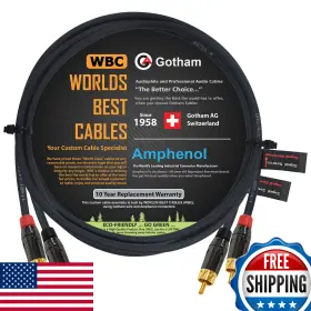 B088M7LJF7 WORLDS BEST CABLES Gotham Rca Cable Star Quad