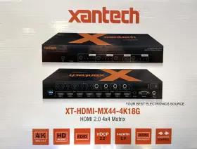 Xantech Xt-hdmi-mx44-4k18g New 4k-compatible Hdmi Matrix 4 In/4 Out Xantech Xt-hdmi-mx44-4k18g New 4k-compatible Hdmi Matrix 4 In/4 Out