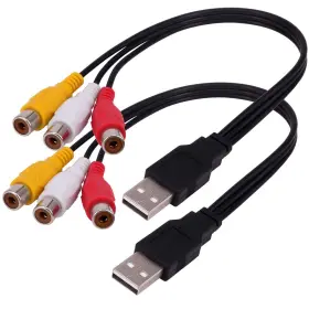 B07MNZBM4F YEWORTH Beranmey Usb Male Rca Female Adapter Cable
