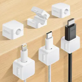 YBA-CBC-6WHT YRBIA Pack Magnetic Cable Clips Sheets Lables
