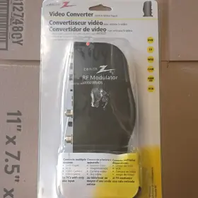 VR1001RFMD5 ZENITH Rf Modulator Video Converter Rca Coaxial