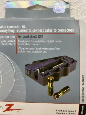ZDS5040 ZENITH Coaxial Cable Connector Kit #2